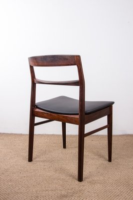 Danish Chairs in Rosewood and New Skai by Henning Kjaernulf for Vejle Stole, 1960s, Set of 4-EMB-1730510