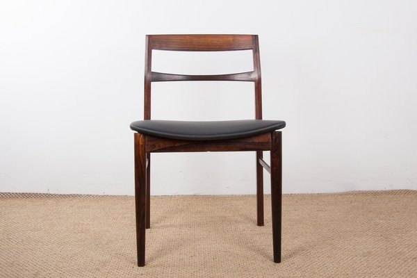 Danish Chairs in Rosewood and New Skai by Henning Kjaernulf for Vejle Stole, 1960s, Set of 4-EMB-1730510