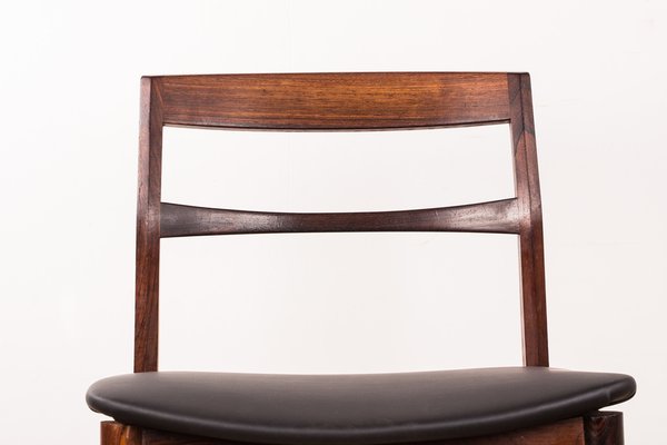 Danish Chairs in Rosewood and New Skai by Henning Kjaernulf for Vejle Stole, 1960s, Set of 4-EMB-1730510