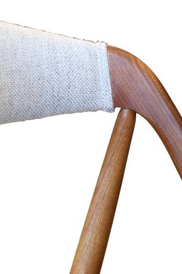 Danish Chairs in Teak and Oak with Kvadrat Upholstery from Schou Andersen, 1960s, Set of 4-BPJ-1821199