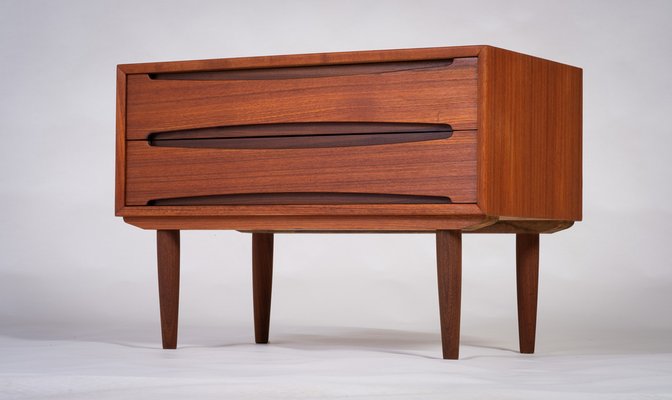 Danish Chest in Teak with 2 Drawers, 1960s-ZGQ-1734666