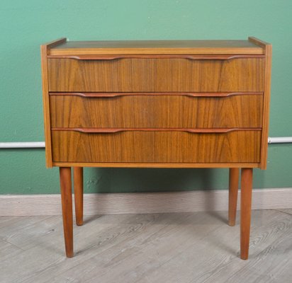 Danish Chest of Drawers in Teak Veneer with 3 Drawers, 1960s-ROJ-2040412