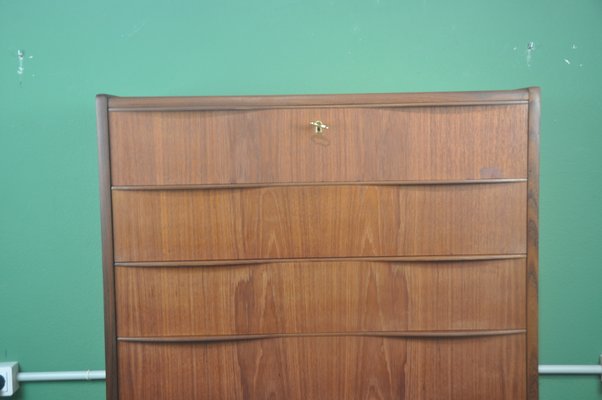 Danish Chest of Drawers in Teak Veneer with 5 Drawers, 1960s-ROJ-2040397