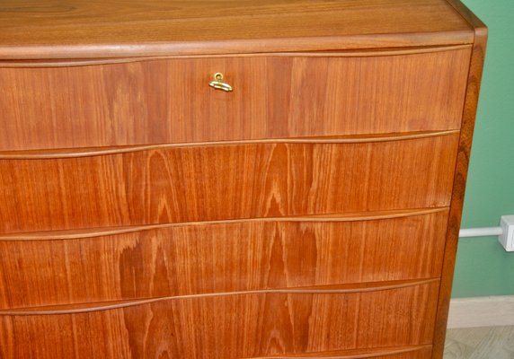 Danish Chest of Drawers in Teak Veneer with 5 Drawers, 1960s-ROJ-2040397