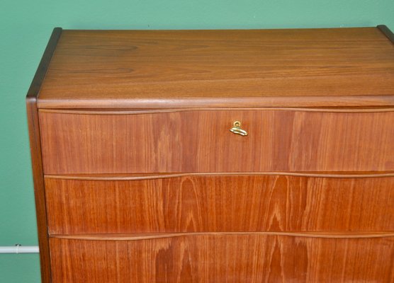 Danish Chest of Drawers in Teak Veneer with 5 Drawers, 1960s-ROJ-2040397