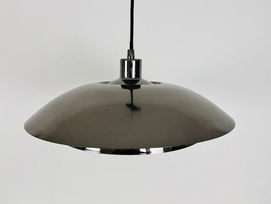 Danish Chrome and Metal Pendant Lamp, 1980s-PUK-1416522