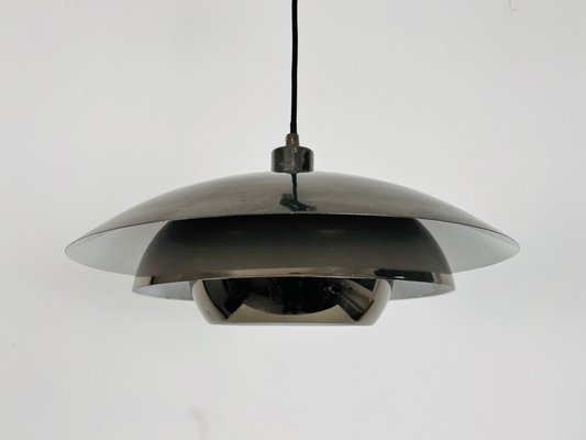 Danish Chrome and Metal Pendant Lamp, 1980s-PUK-1416522