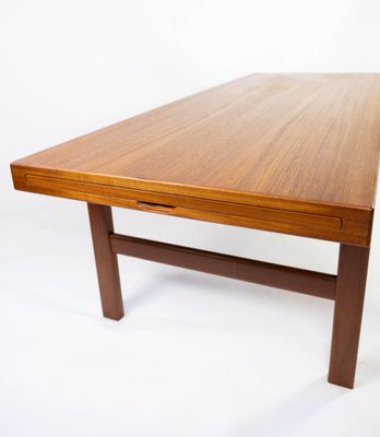 Danish Coffee Table in Teak with Extension Plate, 1960s-UY-952730