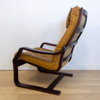 Danish Colored Leather Armchair, 1970s-CQZ-1273541