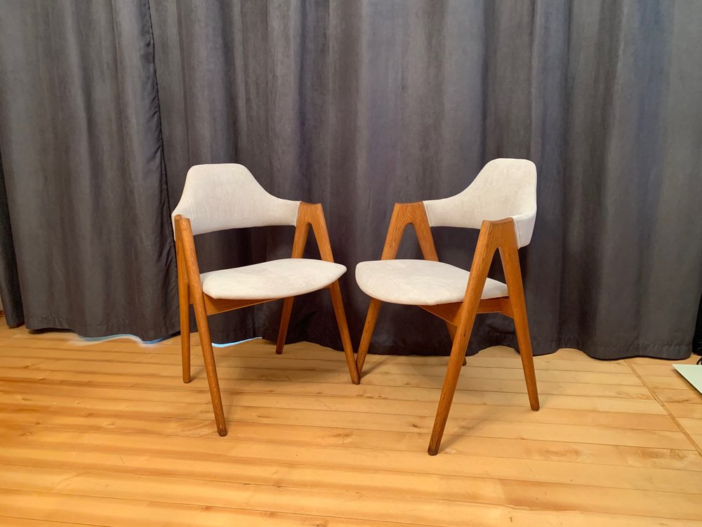 Danish Compass Chairs by Kai Kristiansen for Sva Møbler, 1960s, Set of 2