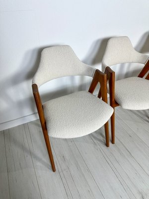 Danish Compass Dining Chairs in Teak by Kai Kristiansen for Sva Møbler, 1950s, Set of 6-XCQ-2022953