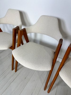 Danish Compass Dining Chairs in Teak by Kai Kristiansen for Sva Møbler, 1950s, Set of 6-XCQ-2022953