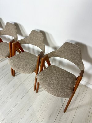 Danish Compass Dining Chairs in Teak by Kai Kristiansen for Sva Møbler, 1950s, Set of 8-XCQ-2022960