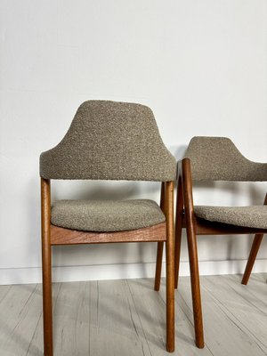 Danish Compass Dining Chairs in Teak by Kai Kristiansen for Sva Møbler, 1950s, Set of 8-XCQ-2022960