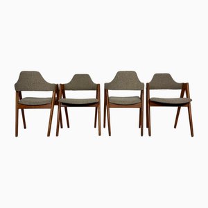 Danish Compass Dining Chairs in Teak by Kai Kristiansen for Sva Møbler, 1950s, Set of 8-XCQ-2022960