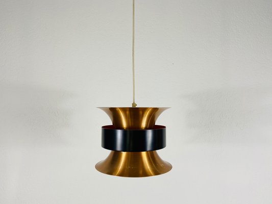 Danish Copper and Black Pendant Lamp, 1960s-PUK-811924