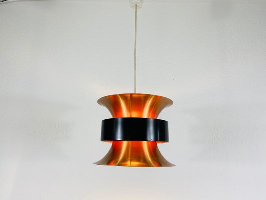 Danish Copper and Black Pendant Lamp, 1960s-PUK-811924