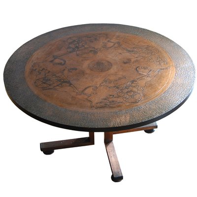 Danish Copper Coffee Table from Monrad, 1960s-GIW-795359