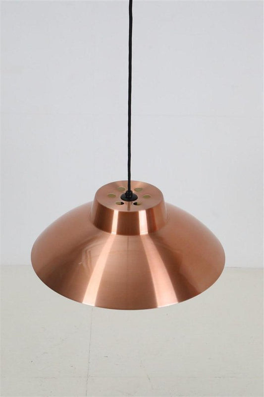 Danish Copper-Colored UFO Hanging Lamp from Nordisk Solar Compagni, 1960s