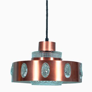 Danish Copper Hanging Lamp, 1960s-HGA-1812860