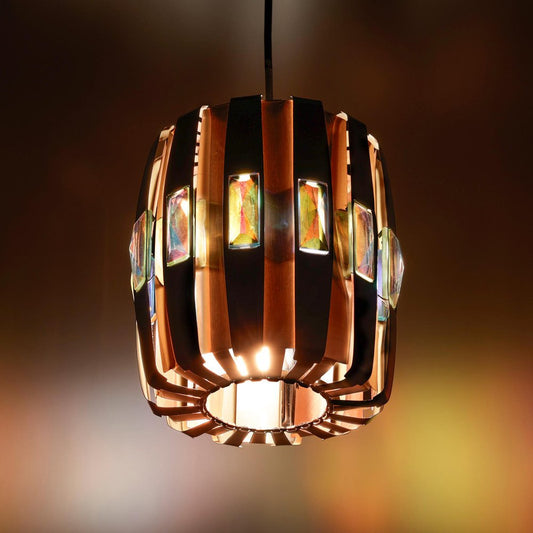 Danish Copper Pendant Lamp by Werner Schou for Coronell Elektro, 1960s