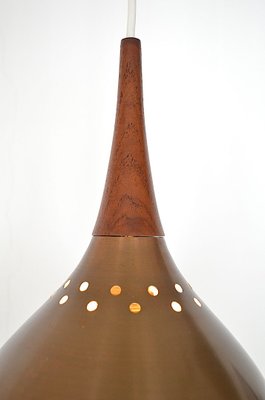 Danish Copper Pendant Lamp in the style of Fog & Mørup, 1960s-OV-831574