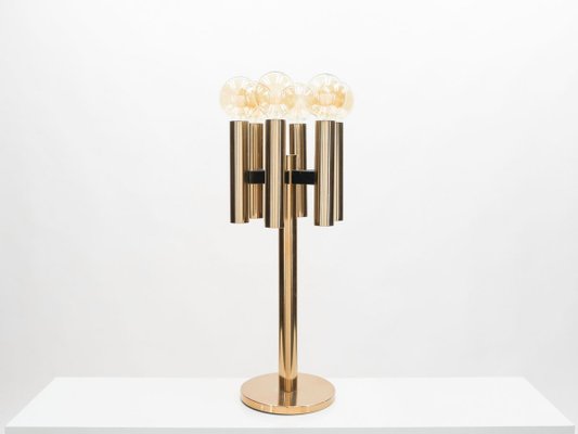 Danish Copper Table Lamp by Jo Hammerborg for Fog & Mørup, 1960s-YJA-769700