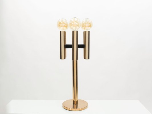 Danish Copper Table Lamp by Jo Hammerborg for Fog & Mørup, 1960s-YJA-769700