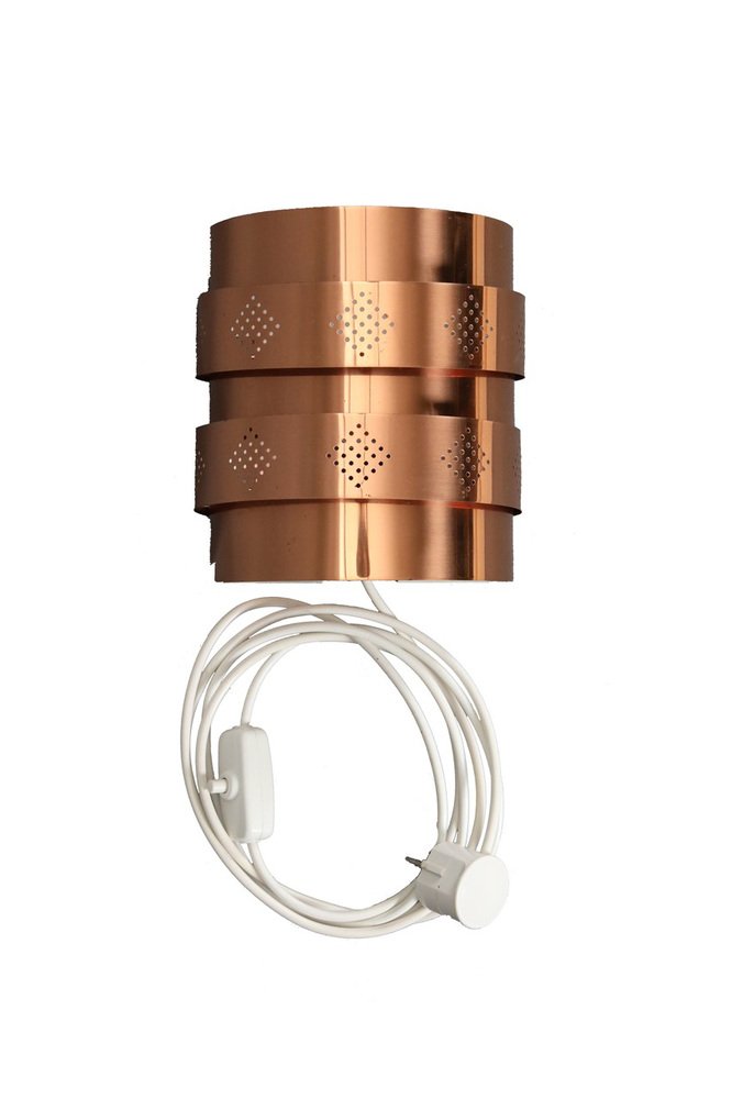 Danish Copper Wall Lamp by Werner Schou for Coronell, 1960s