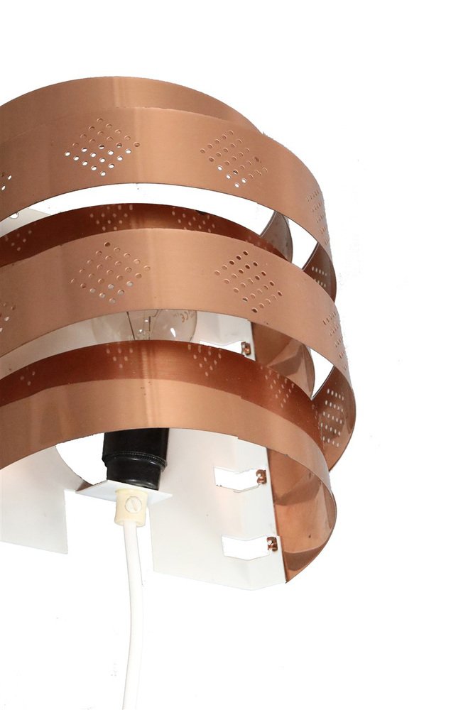 Danish Copper Wall Lamp by Werner Schou for Coronell, 1960s