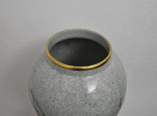 Danish Crackle Glaze Porcelain Vase-HPQ-1191464