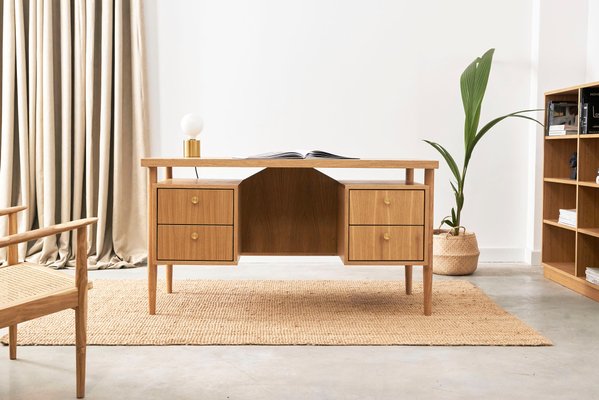 Danish Design Oak Desk-VND-1081771