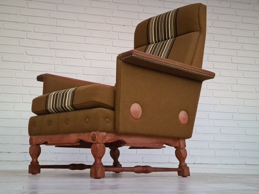 Danish Design Oak Wood Wool Armchairs, 1970s, Set of 2-TMW-1123314