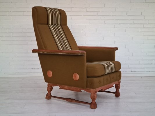 Danish Design Oak Wood Wool Armchairs, 1970s, Set of 2-TMW-1123314