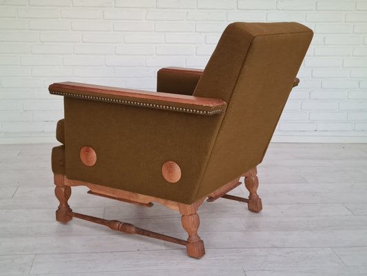 Danish Design Oak Wood Wool Armchairs, 1970s, Set of 2-TMW-1123314