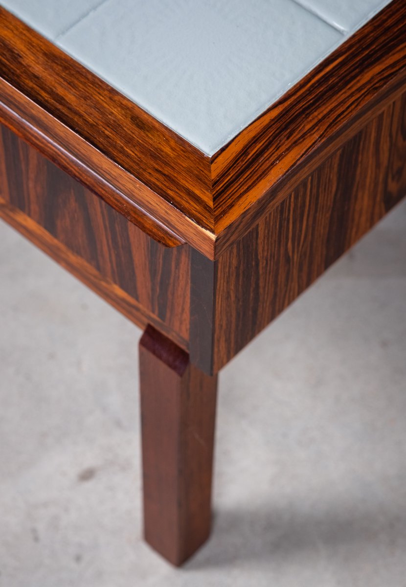 Danish Design Rosewood Entrance Chest with White Tiles, 1960s