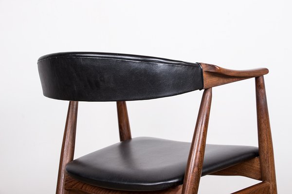 Danish Desk Chair in Teak and Skai Model 213 by Thomas Harlev, 1960s-EMB-2026813