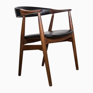 Danish Desk Chair in Teak and Skai Model 213 by Thomas Harlev, 1960s-EMB-2026813