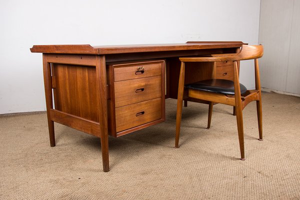 Danish Desk in Teak Model 206 by Arne Vodder for Sibast, 1960s-EMB-2026767