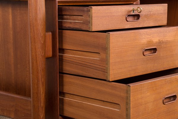 Danish Desk in Teak Model 206 by Arne Vodder for Sibast, 1960s-EMB-2026767