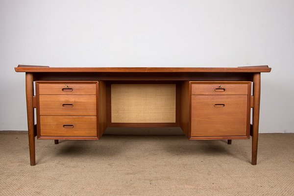 Danish Desk in Teak Model 206 by Arne Vodder for Sibast, 1960s-EMB-2026767