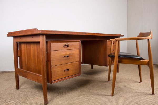 Danish Desk in Teak Model 206 by Arne Vodder for Sibast, 1960s-EMB-2026767