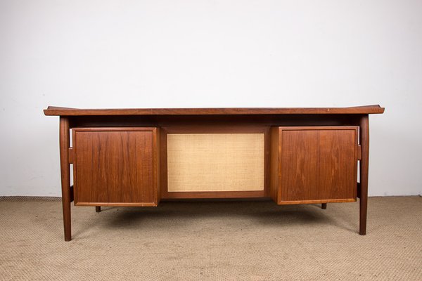 Danish Desk in Teak Model 206 by Arne Vodder for Sibast, 1960s-EMB-2026767