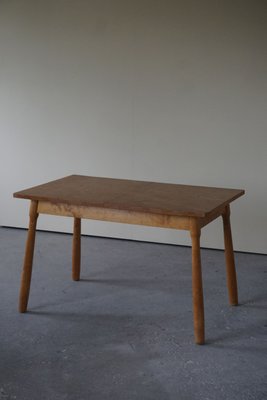 Danish Desk or Extendable Dining Table in Birch by Philip Arctander, 1940s-MXF-925692