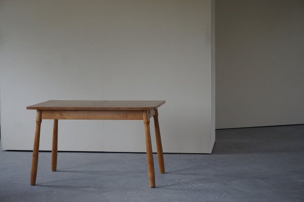 Danish Desk or Extendable Dining Table in Birch by Philip Arctander, 1940s-MXF-925692