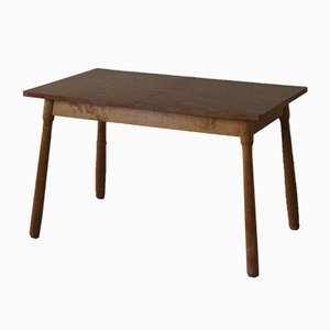 Danish Desk or Extendable Dining Table in Birch by Philip Arctander, 1940s-MXF-925692