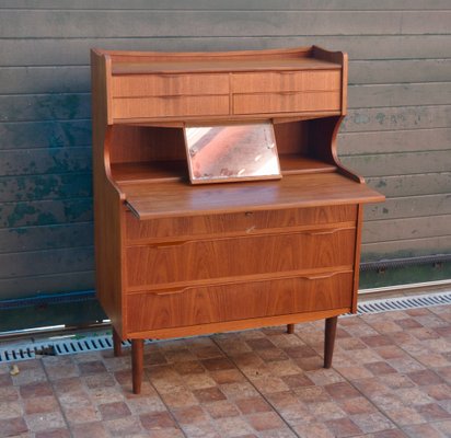 Danish Desktop in Teak with Mirror, 1960s-ROJ-1718571