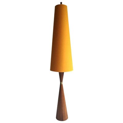 Danish Diabolo Floor Lamp with Upholstered Lampshade, 1960s-VDW-902892