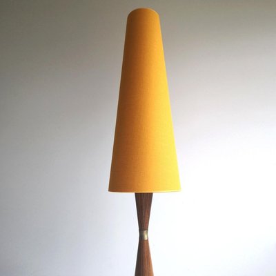 Danish Diabolo Floor Lamp with Upholstered Lampshade, 1960s-VDW-902892