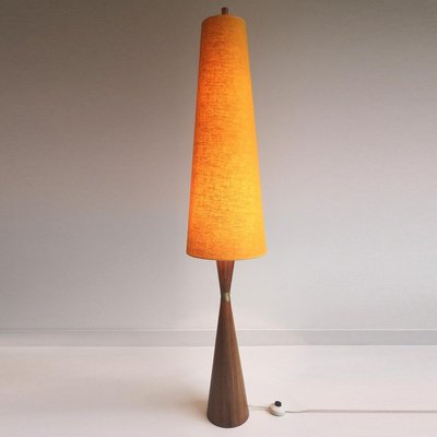 Danish Diabolo Floor Lamp with Upholstered Lampshade, 1960s-VDW-902892